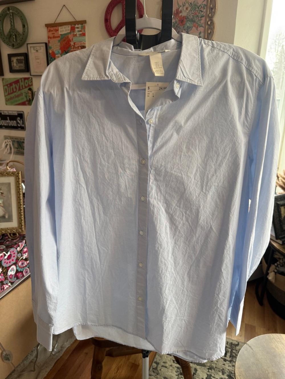 H&M Pale Blue Women's Button-Down Shirt